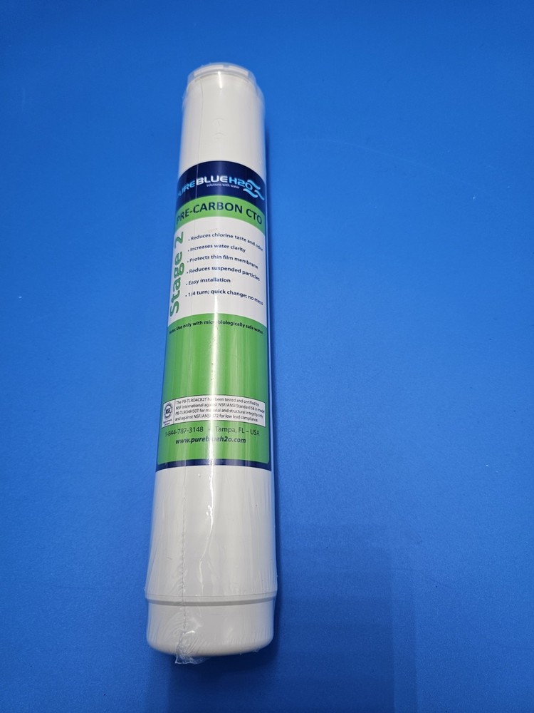 Pure Blue H2O Reverse Osmosis Stage 2 Pre-Carbon CTO Replacement Filter New