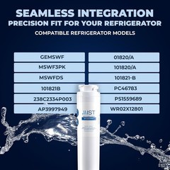 MSWF Refrigerator Water Filter Replacement – NSF Certified & Chlorine Reducing