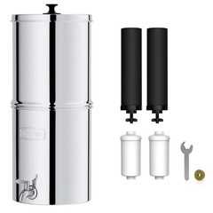 Waterdrop Gravity-fed Water Filter System,with 2 Black+2 White Carbon Filters