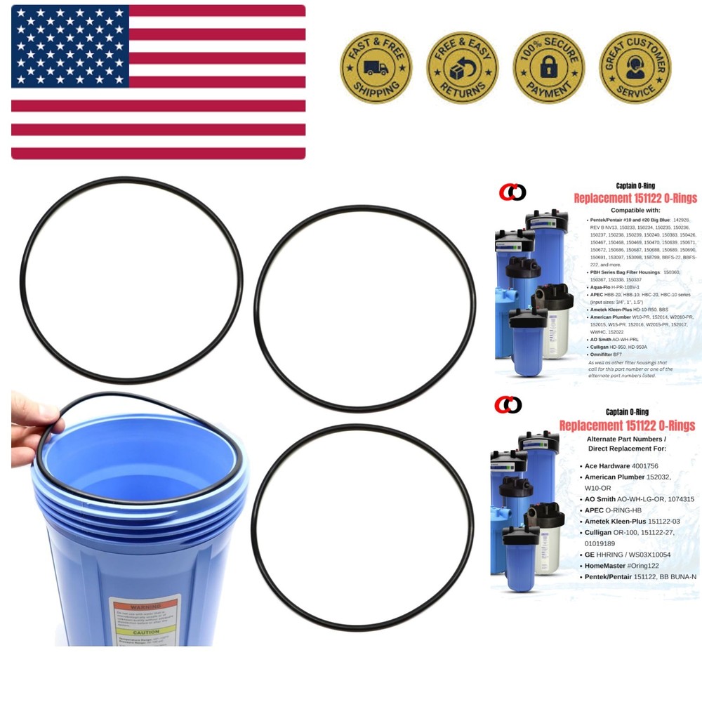 Replacement 151122 O-Rings Compatible with Pentair Pentek Big Blue Water Filt…