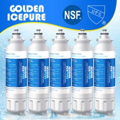 5 Pack Fit LG LT800P Kenmore 9490 ADQ73613402 Refrigerator Water Filter Golden