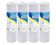 4 PACK PUREPLUS 5 Micron 10″x2.5″ Whole House String Wound Sediment Filter PPW10