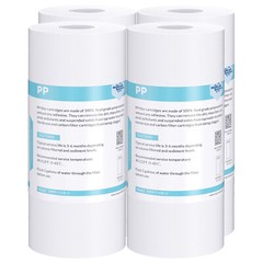 4 Pack 5 Micron 10″x4.5″ Sediment Water Filter Replacement for Big Blue Housings