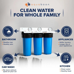 3-Stage Whole House Water Filter System with Sediment & Carbon Filters
