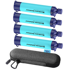 4Pack Water Filter Straw with a Storage Case, Water Filter Cover, Portable Perso