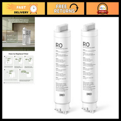 2-Pack Reverse Osmosis Water Filter Replacement, Removes 99.99% Contaminants, 6-