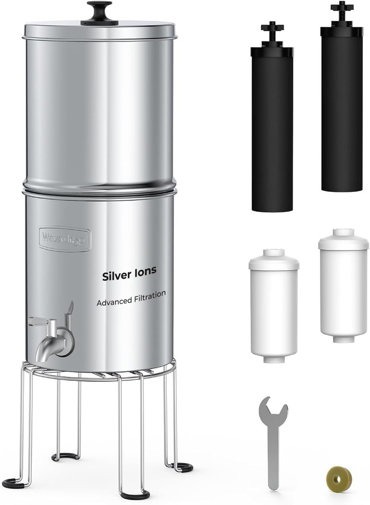 Upgrade Gravity-Fed Water Filter System, with Silver Ions Enhanced Filtration, R