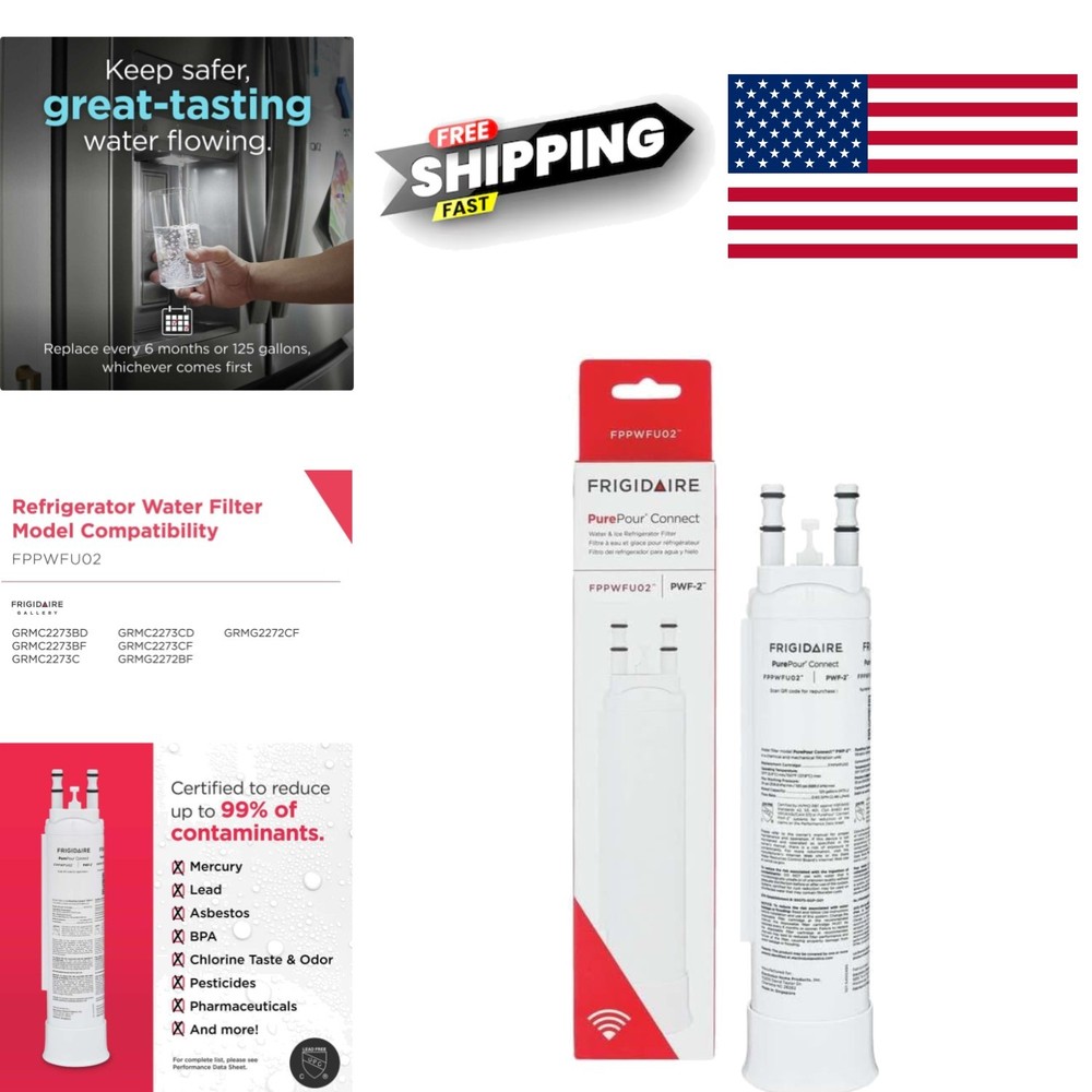Water and Ice Refrigerator Filter with Built In Replacement Tracking Technology