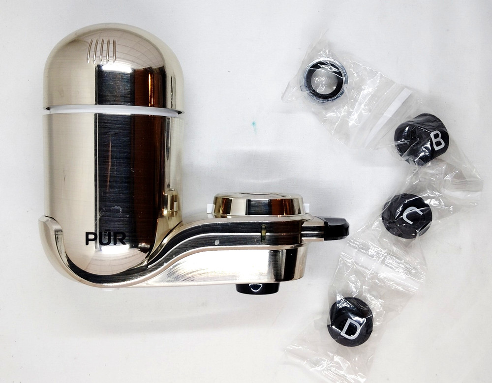 PUR FM-3700B Triple Action Chrome Faucet Water Filtration System. No Filter