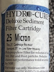 HYDRO CURE DELUXE 25 MICRON 20″x2.5″ SEDIMENT FILTER