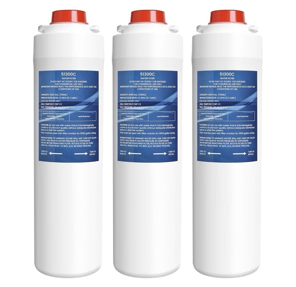 51300C Replacement (3 Packs-No Chip),with EzH2O Filter High Capacity 3000 Gallon