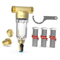 WHC40 Sediment Filter, 40 & 100 & 200 Micron Reusable WHC40-40/100/200 Micron