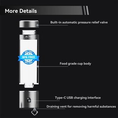 Hydrogen Water Bottle Generator Dupont Nafion 117 SPE PEM Ionizer 8″ / 21cm