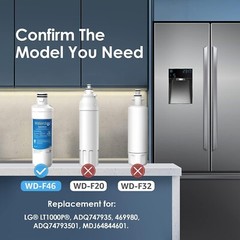 LG Refrigerator Water Filter and Air Filter Combo – LT1000P, LT120F Replacement