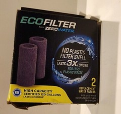 EcoFilter by ZeroWater Replacement Filters 2-Pack for10-Cup Pitcher #ZP-010ECO