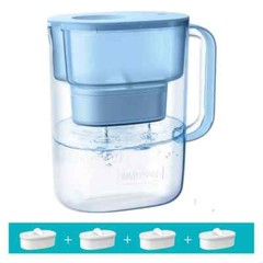 Waterdrop Water Filter Pitcher with 4 Filter,NSF Certified, 200-Gallon, Blue