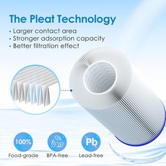 Waterdrop FXHSC Whole House Water Filter, Replacement for GE®FXHSC, GXWH40L,(2)