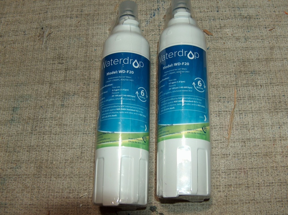 Lot Of 2 Waterdrop WD-F20 Works for LT800P LT800PC ADQ73613401 NEW SEALED