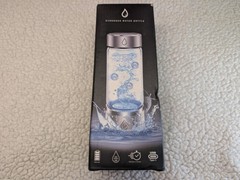 Hydrogen Water Bottle w Hydrogen Water Generator – Glass 420mL USB Type C-NEW