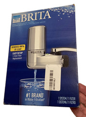BRITA Faucet Mount Water Filtration System with Filter Chrome