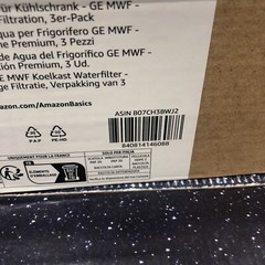 3X AmazonBasics Replacement Refrigerator Water Filter Premium AMZ-MWF-P Open Box