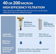 1-5 Pack Reusable Whole House Spin Down Water Filter Pre-Filter System Sediment