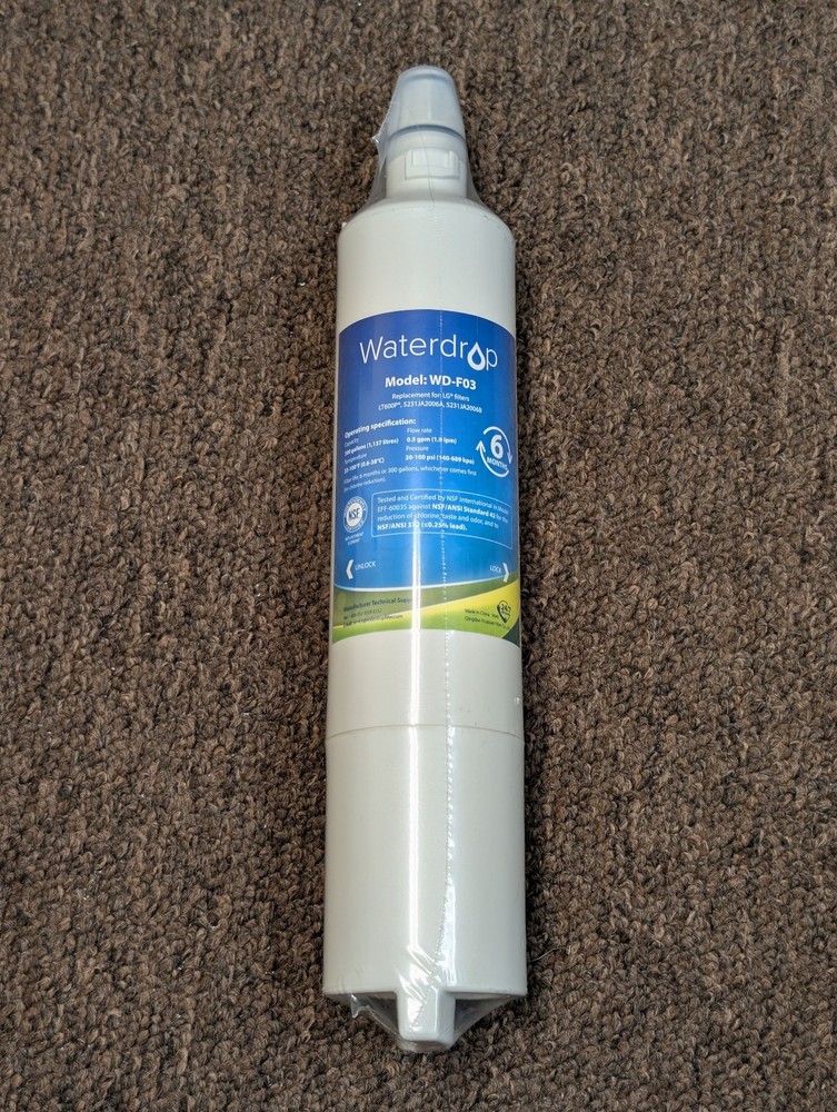 Waterdrop WD-F03 Refrigerator Water Filter Replacement for LG LT600P