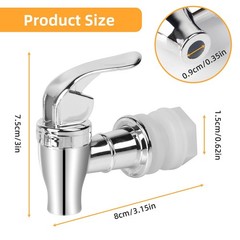 2 Pack Beverage Dispenser Spigot Replacement – Food Grade ONE SIZE, Silver