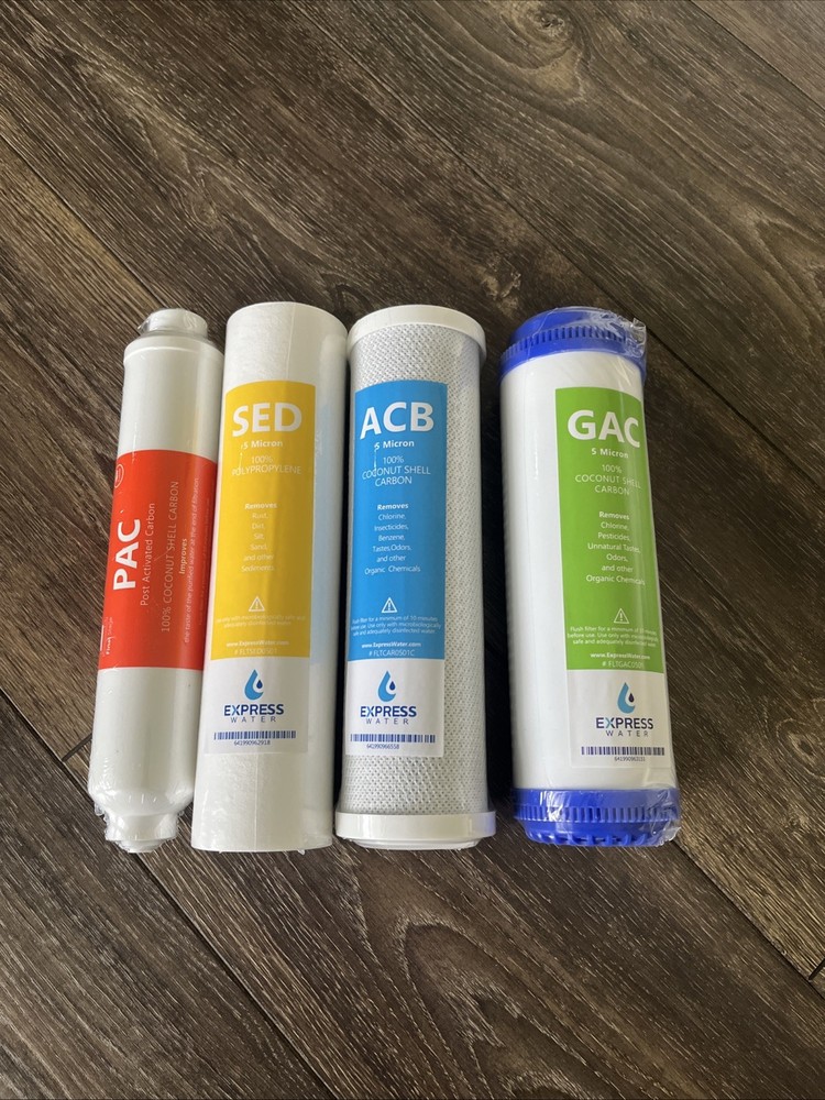 Express Water RO System replacement filters set Of 4 GAC SED ACB PAC New Sealed