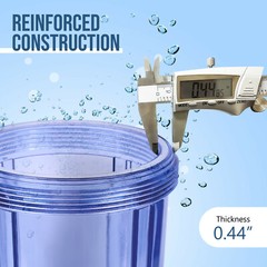 High Capacity Transparent Whole House Water Filter System Granular Carbon Filter