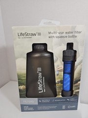 LifeStraw Flex Multi-Use Water Filter With Squeeze Bottle Survival Tool
