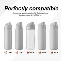 Durable Silicone 2-Pack Bottle Stoppers for Owala FreeSip 16/19/32oz Bottles