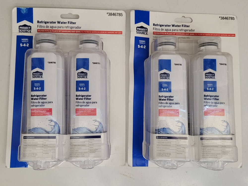**NEW** 4 Project Source S-4-2 Refrigerator Water Filters (Samsung HAF-QINS)