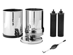 Travel Berkey Water Filter System w/ 2 Black Berkey & Priming Bulb