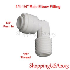 4X T40 Coconut Inline Carbon Filter 10X2″ Omnipure RO +8 Male Elbow Tee Fitting*