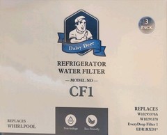 Daisy Deer Refrigerator Water Filters CF1 3 Pack (Whirlpool) NEW, FACTORY SEALED