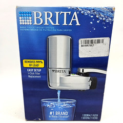 Brita Faucet Mount Water Filter System, Chrome, No-Wait Filtration, Easy Install