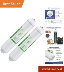 Taste-Enhancing T33 Inline Water Filter Set – 2-Pack for Refrigerator Accessory