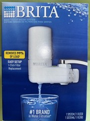 Brita Basic Faucet Mount System, Water Filter Reduces Lead and Chlorine, White🥇