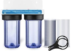 2 Stage 10″Clear Housing For Whole House Water Filter System-PP and Carbon Block