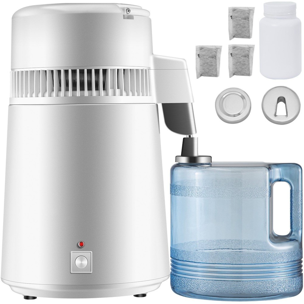 750W Stainless Steel Water Distiller, 4L BPA-Free, 1.3L/H, Auto-Shutoff