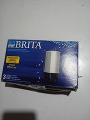 Brita Chrome Tap Water Faucet Filtration Replacement Filters 3 Pack FR-200 NEW