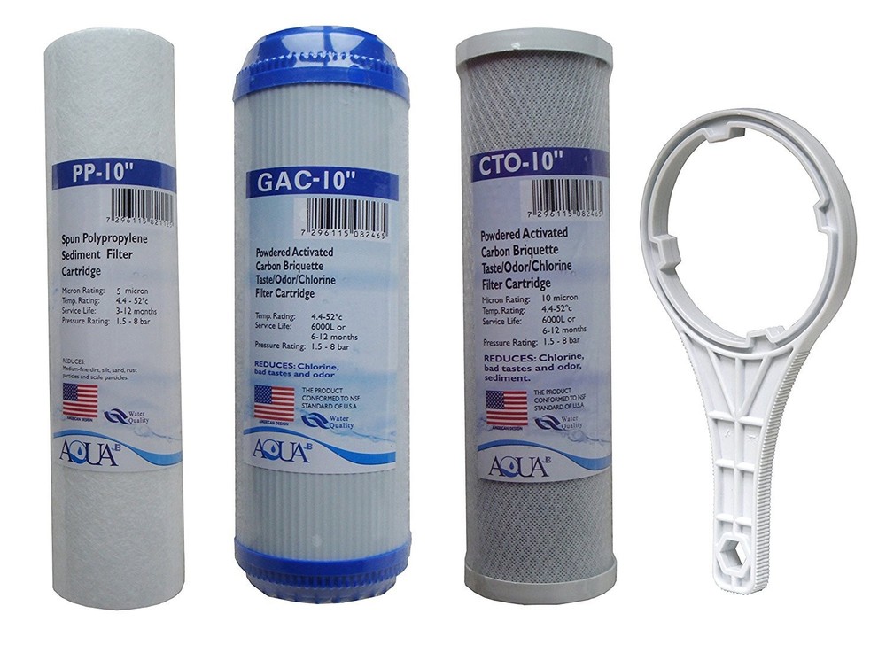 Universal Reverse Osmosis RO Replacement Set of 3 filter cartridges : Sedimen…