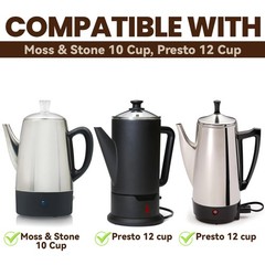 Percolator Coffee Filters Compatible with Presto 200 Count, Paper