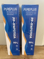 PP-RWF0700A PurePlus Replacement Refrigerator Water Filters 2X New Sealed
