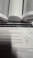 iSpring F3WGB32B 4.5” x 20” 3-Stage Whole House Water Filter Replace