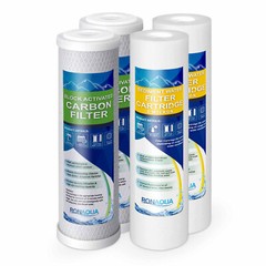 2 Coconut Shell Block Carbon & 2 Polypropylene Sediment 5 Mic 2.5″x 10″