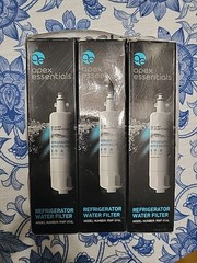 Apex Essentials RWF-014L Refrigerator Water Filter, 3 Pack, Sealed.