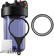 10 Inch Clear Whole House Water Filter Housing 2p Carbon Block Filtration System