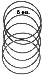 151122 Oring Compatible with Big Blue, Pentek, Pentair O-Ring OEM Size 6 Pieces